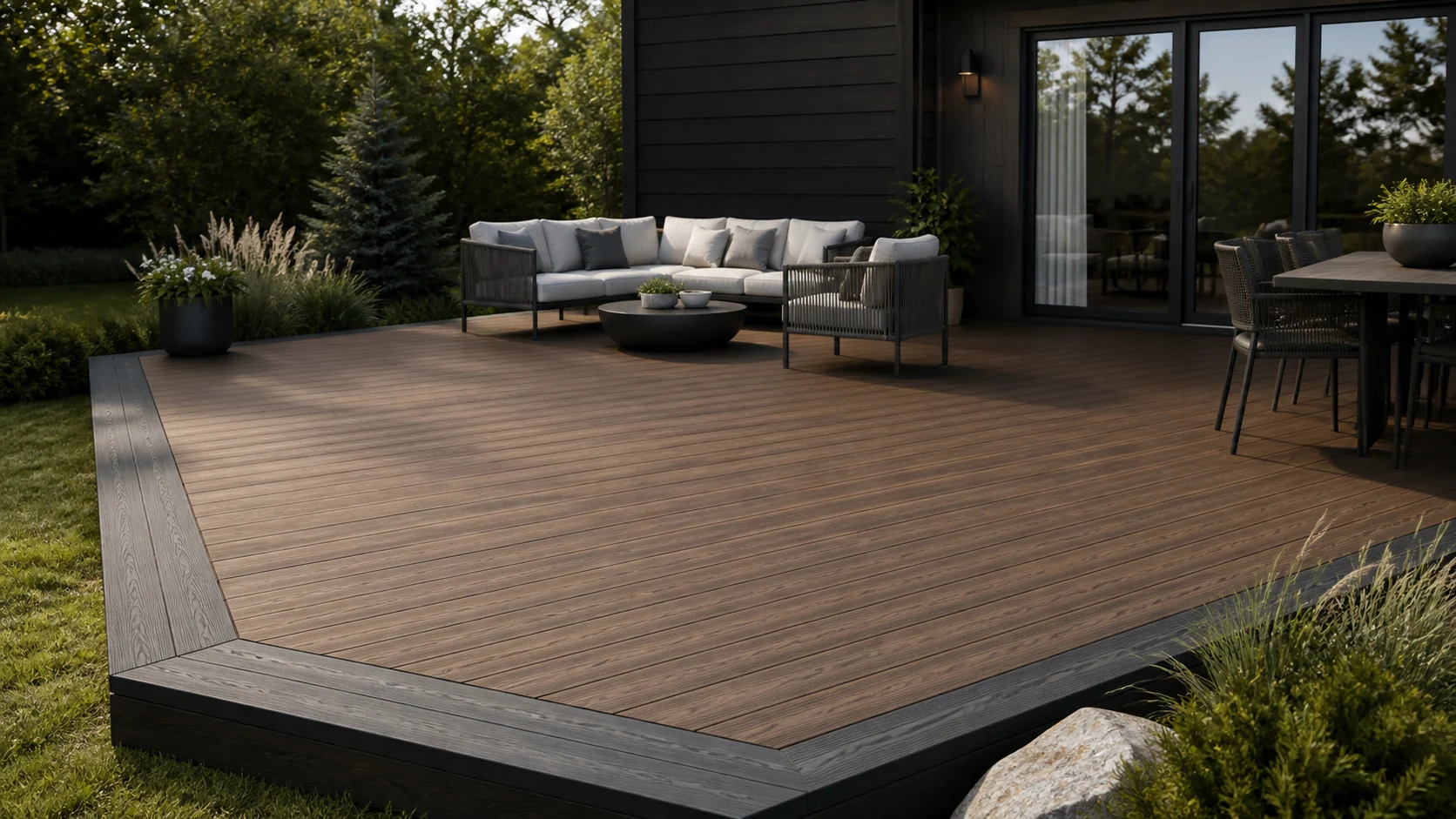 3Peaks composite decking outdoor living space